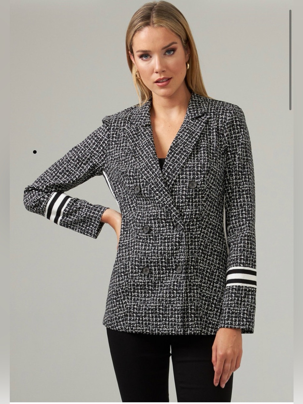 Joseph Ribkoff-Striped Tweed Blazer-203477- Size 10-NWT